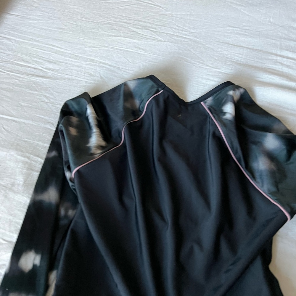 Nike Black and Tie-Dye Long Sleeve Top